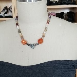 Agate carnelian necklace